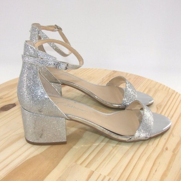 Betsey Johnson Silver Glitter Heels - Picture 6 of 10